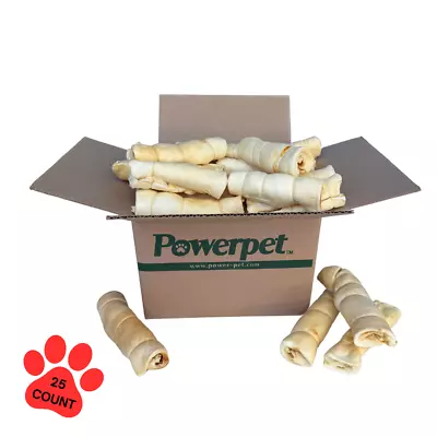 Powerpet: Beef Cheek Rolls 6-8" BULK Natural Dog Chews- Improve Dental Hygiene - Image 1 of 4