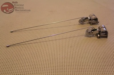 Vintage Chrome Curb Feelers Spiral Deluxe L Arms Whiskers Chevy GM Impala Truck - Image 1 of 4