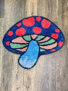 Colorful Mushroom Rug Non Slip Bathmat 29” x 24.5” - Picture 1 of 6