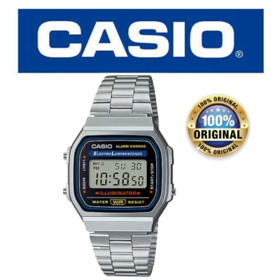 Orologio digitale CASIO A168WA-1YES Uomo Donna Unisex Vintage Classico Sveglia - Immagine 1 di 4