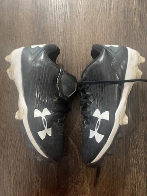 Boys Black Adidas Baseball Cleats Size 4.5 Youth  - Image 1 of 4