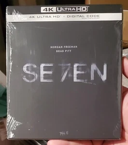 SEVEN 1995 4K UHD + DIGIPAK SLIPCOVER + DIGITAL SE7EN BRAND-NEW FINCHER REGION A - Picture 1 of 4