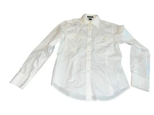 Ralph Lauren Green Label Women’s White Shirt Size M Button Up Dressy - Picture 1 of 4
