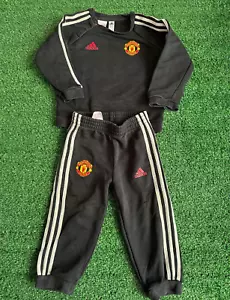 Manchester United Tracksuit Set Adidas | Child 12-18 Months Football Top bottoms - Picture 1 of 17