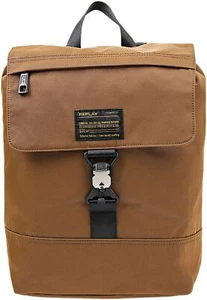Replay Fm3556.000 Polyester Twill Rucksack mit Klappe Welt Reißverschlusstasche in Khaki - Bild 1 von 6