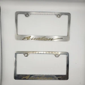 2x Soporte de marco de matrícula de metal plateado delantero y trasero Toyota Avalon - Imagen 1 de 2
