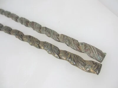 Victorian Brass Furniture Ormolu Trim Hardware Mounts Old Antique 10.5" & 8" - Image 1 of 4