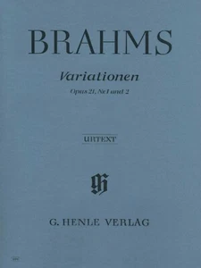 Brahms Variations Op. 21 Nos. 1 and 2 Sheet Music Book NEW 051480439 - Picture 1 of 1