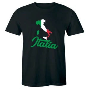 Italia Italian Flag Emblem - National Pride Country Symbol Men's Tee T-shirt - Picture 1 of 4