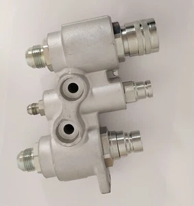 Bobcat Skid Steel Hydraulic quick connect Manifold for Attachments and Buckets - Picture 1 of 9