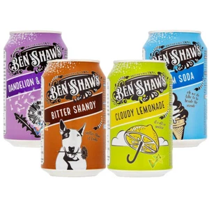 Ben Shaws diente de león y bardana, crema de soda, limonada, amargo brillante latas de 330 ml - Imagen 1 de 6