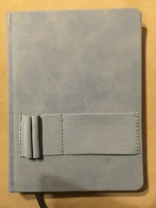 Note Book Think Ink, baby blue 8x6” Leather like cover W/ phone & pencil holder  - Picture 1 of 5