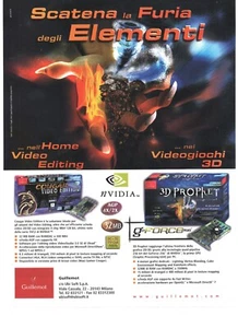 NVIDIA 3D Prophet GeForce 256 Guillemot rare Italian Magazine Advertising 28x21 - Imagen 1 de 1