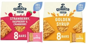 Quaker Porridge 8x55g ToGo Multipack Frühstücksriegel - gemischte Beeren & Goldsirup - Bild 1 von 5