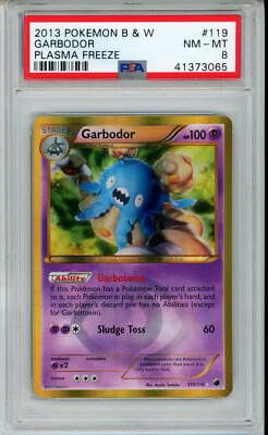 2013 POKEMON PLASMA FREEZE GARBODOR #119 SECRET RARE HOLO PSA 8 NM-MT #41373065 - Image 1 of 2