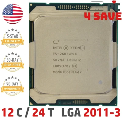 Intel Xeon E5-2687W V4 3.00GHz 12-Core 30MB LGA2011 Server CPU Processor SR2NA - Image 1 of 2
