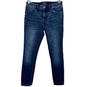 Abercrombie & Fitch Mid Rise Super Skinny Ankle Jeans Blue Denim Size 27 4 Short - Picture 1 of 6