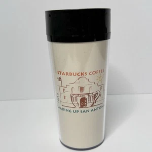 Starbucks 1995  "Waking Up San Antonio"  Grand Opening Insulated Tumbler Vintage - Picture 1 of 3