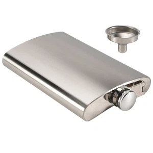 Whiskey Flasche 10 Unzen Flachmann Alkohol-Spiritus mit Edelstahl-Schraubve5309 - Foto 1 di 7