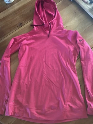 Толстовка с капюшоном женская Nike Pro Dri-Fit ярко-розовая размер большой - Изображение 1 из 4