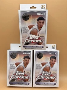 Juego de 3 2023-24 Topps Cromo Baloncesto Sellado de Fábrica Paquete de 5 Caja Colgante - Imagen 1 de 1