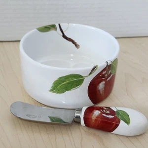 The Cellar Macy’s Apple Cheese Bowl & Spreader Entertaining Dishware - Picture 1 of 8