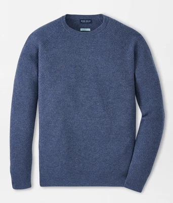NEW MENS PETER MILLAR L/S Artisan Crafted Cashmere RIB CREWNECK SWEATER, MEDIUM - Image 1 of 4