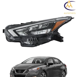 Headlight LED For 2020-2021-24 Nissan Versa Driver Side Headlamps Chrome Housing - Picture 1 of 9