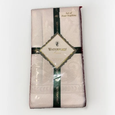NEW-Waterford Set 4 Napkins-linen-Floral Pattern-Holiday Season Decor-Christmas - Image 1 of 4