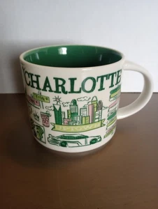 Starbucks CHARLOTTE North Carolina Been There Series BTS Mug Coffee 14oz 2018 - Picture 1 of 6