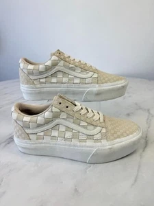 Vans Old Skool Damen-Sneaker Plateau geflochtenes Leder/Blanc de Blanc UK 4,5 - Bild 1 von 10