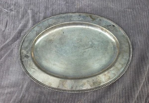 Antique Hallmarked John Parsons & Co Silver Plate Tray  - 20 x 15 Inches - Heavy - Picture 1 of 8