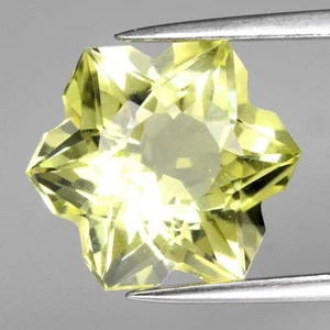 💎 2.94ct 10.7x9.3mm VVS Snowflake Natural Lemon Quartz - Brazil Gemstone - Picture 1 of 4