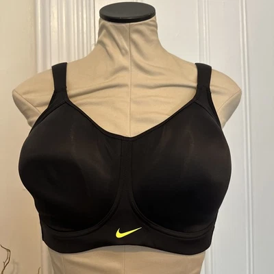Nike Pro Hero спортивный бюстгальтер женщин 38DD черный/вольт 620271-011 Dri Fit - Изображение 1 из 4