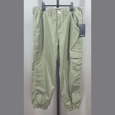 NOVA Calça True Religion Feminina 30 Verde Bobbi cargo jogger designer casual folgada - Imagem 1 de 4