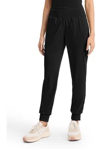 Cherokee Achieve Women's Scrubs 5-Pocket Jogger Pant CK033 BLKN Black Free Ship - Picture 1 of 6