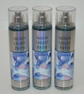 3 BATH & BODY WORKS MOONLIGHT PATH FRAGRANCE MIST SPRAY 8 OZ JASMINE LAVENDER - Picture 1 of 7