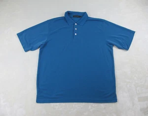Bugatchi Polo Shirt Mens Large Blue Modal Rayon Blend Golf Preppy Casual* - Picture 1 of 13