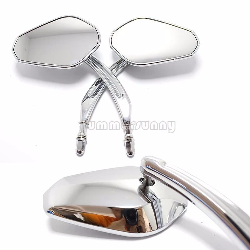 PARA HARLEY DAVIDSON ROAD GLIDE ESPEJOS RETROVISORES LATERALES TURISMO MOTOCICLETA CROMO Foto 1 de 4