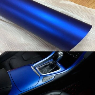 Pellicola Blu Scuro Opaco Adesiva 30x152Cm Wrapping Auto Moto Matte Vinyl