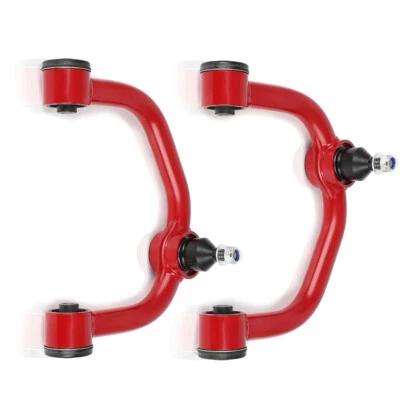 Front Fits 2004-2019 Ford F-150 2-4" Lift Red Adjustable Upper Control Arms - Image 1 of 4