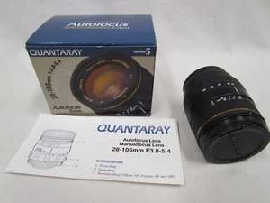 Quantaray 28-105mm f/3.8-5.4 Autofocus Lens - For Minolta Tested & Working w/box - Picture 1 of 8