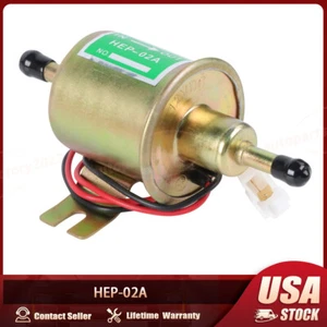 Inline Fuel Pump 12v Electric Transfer Low Pressure Gas Diesel Fuel Pump HEP-02A - Foto 1 di 9
