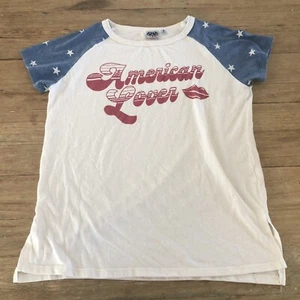 Camiseta de comida chatarra American Lover para mujer S Americana patriótica - Imagen 1 de 4