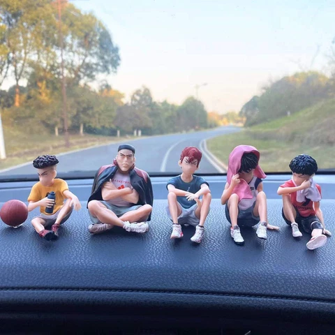 5PCS Set SLAM DUNK SHOHOKU Basketball Team Action Figures Car Decor Gift Cover