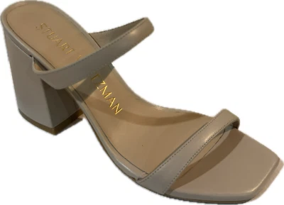 Stuart Weitzman Women's Flareblock 85 Slide Sandal In Dune, Size 7 M - Image 1 of 4
