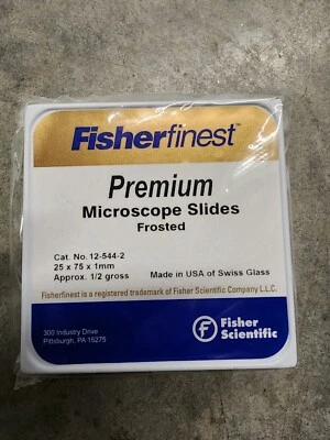 FISHER SCIENTIFIC 12x75x1mm Fisherfinest Premium Frosted Microscope Slides 12-544-2
