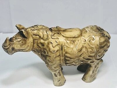 Figura de estaatita de rinoceronte dinastía Qing china Foto 1 de 4