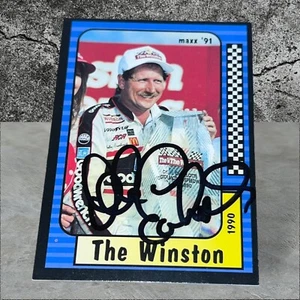 Dale Earnhardt 1991 MAXX #179 VINTAGE WINSTON WIN NASCAR HOFer autographed card - Picture 1 of 1