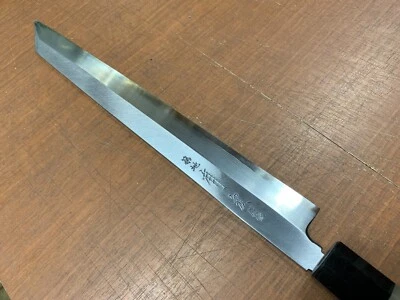 Cuchillo de Chef Japonés Aritsugu Yanagiba Kiritsuke 270mm Acero Azul Mango de Ébano Foto 1 de 4